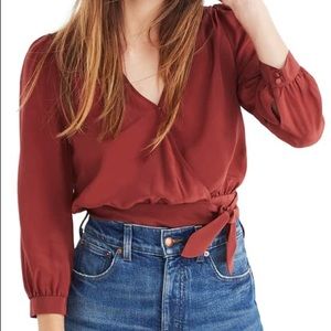 NWT silk madewell top